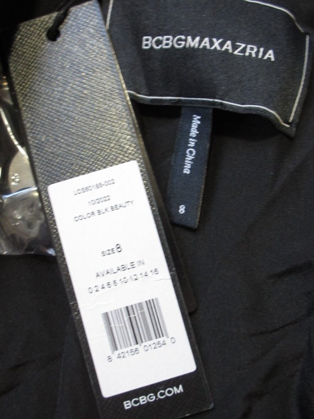 NWT BCBG MaxAzria Luciano Tuxedo Gown in Black Coat Jacket Dress 8 $498 - Picture 7 of 9